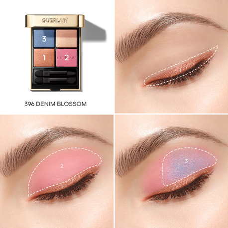 GUERLAIN Ombres G Denim Blossom - Lidschatten 4 Farben - GUERLAIN Ombres G Denim Blossom - Lidschatten 4 Farben -